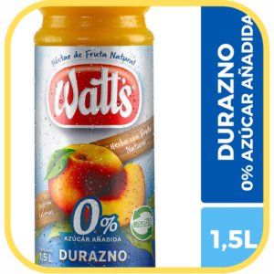 Jugos Watts Zero Azúcar Durazno 1.5lt